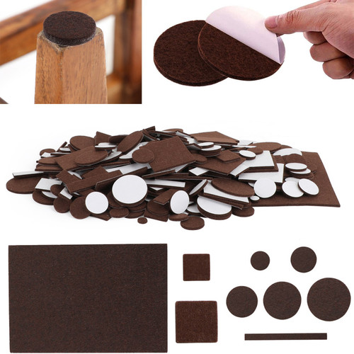 357 Piece Self-Stick Furniture Felt Pads for Hard Surfaces Brown