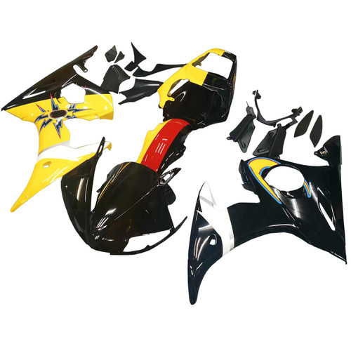 2005 Yamaha YZF 600 R6 Amotopart Injection Fairing Kit Bodywork Plastic ABS #9