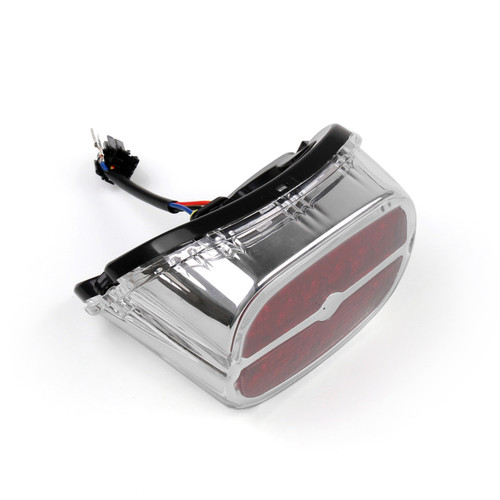 LED Tail Brake Light Bar & Shield Harley CVO Softail Convertible FLSTSE2/3, Springer FXSTSSE2/3, Dyna Fat Bob FXDF, Low Rider FXDL/EFI FXDLI, Chrome
