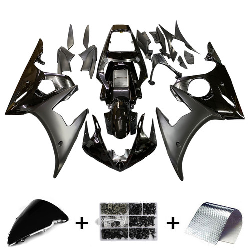 2005 Yamaha YZF 600 R6 Amotopart Injection Fairing Kit Bodywork Plastic ABS #111
