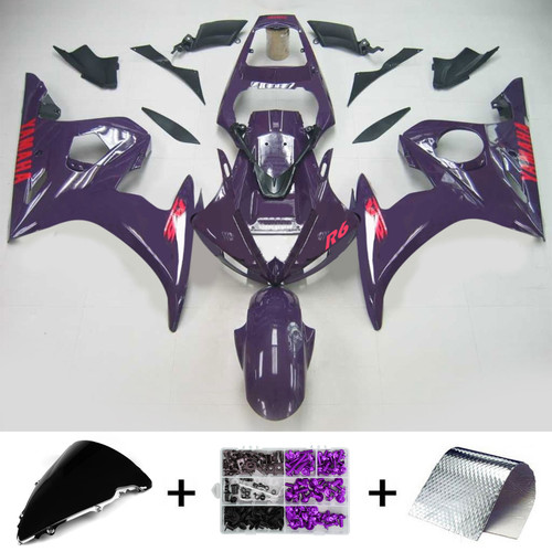 Injection Fairing Kit Bodywork Plastic ABS fit For Yamaha YZF 600 R6 2005 #123