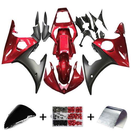 2003-2004 Yamaha YZF 600 R6 2006-2009 R6S Amotopart Injection Fairing Kit Bodywork Plastic ABS #127