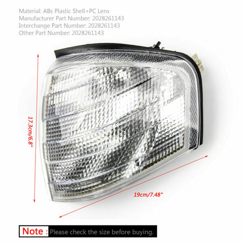 Left Corner Lights Turn Signal Lamps Fits Mercedes Benz C Class W202 1994-2000