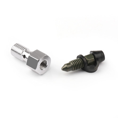 M10x1.25mm Motorcycle Brake Caliper Bleeder Screw Fork Air Bleeder Valves B