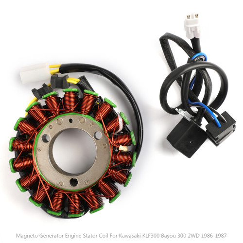 Magneto Generator Stator Coil for 87 Kawasaki 2WD Bayou 300 KLF300A 21003-1128