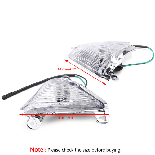 Front Turn Signals Lens For ZX 14R 10R 6R 636 Ninja 650F Clear