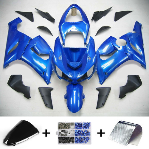 Injection Fairing Kit Bodywork Plastic ABS fit For Kawasaki ZX6R 636 2005-2006