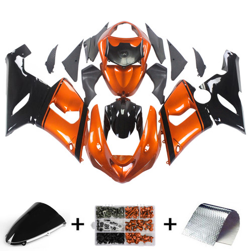 Injection Fairing Kit Bodywork Plastic ABS fit For Kawasaki ZX6R 636 2005-2006