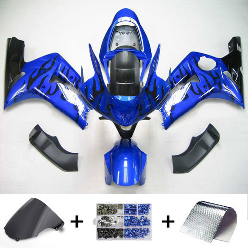 Injection Fairing Kit Bodywork Plastic ABS fit For Kawasaki ZX6R 636 2003-2004