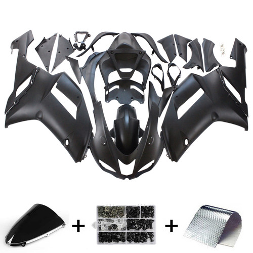 2007-2008 Kawasaki ZX6R 636 Amotopart Injection Fairing Kit Bodywork Plastic ABS #126