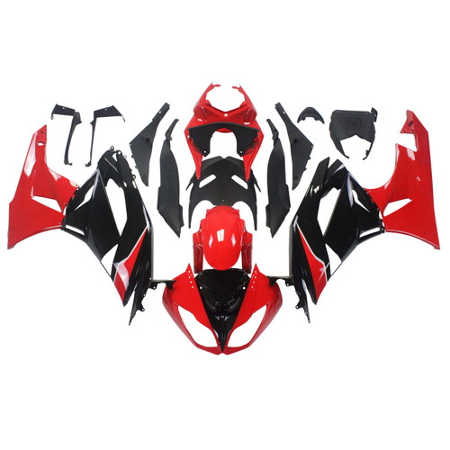 2009-2012 Kawasaki ZX6R 636 Amotopart Injection Fairing Kit Bodywork Plastic ABS #112