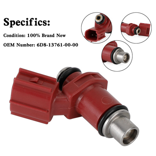 4PCS Fuel Injector 160CC 6D8-13761-00-00 For Yamaha Outboard 80BEL 75-90HP 4 Stroke