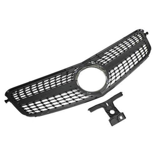 2008-2014 C-Class Benz W204 C300 C350 Diamond Front Bumper Grille Grill  LED Generic