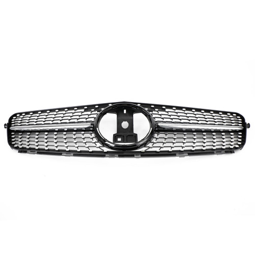 2008-2014 C-Class Benz W204 C300 C350 Diamond Front Bumper Grille Grill  LED Generic