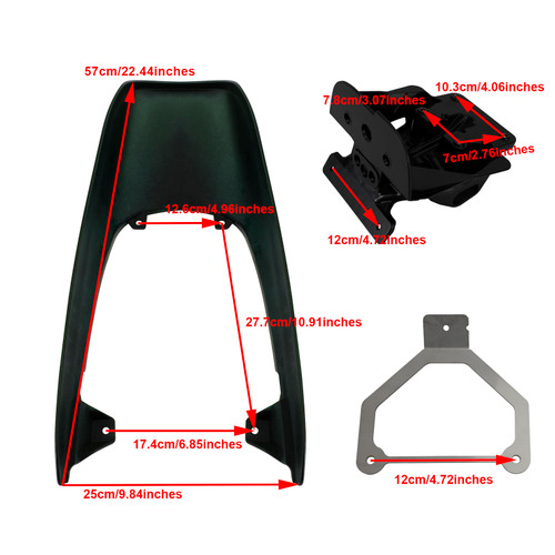 Tail Cowl Fairing+License Plate Bracket fit for Kawasaki Z900RS 2018-2022 DGRN