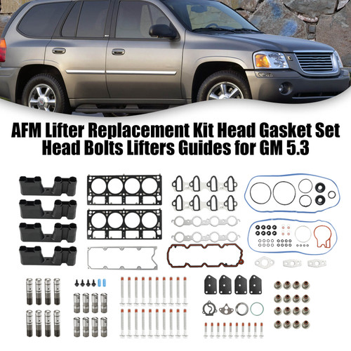 2007-2014 Chevrolet Tahoe 5.3L 5328CC 325CID V8 FLEX OHV 16 Valve AFM Lifter Replacement Kit Head Gasket Set Head Bolts Lifters Guides Generic