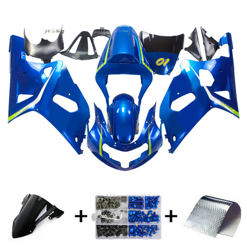 2001-2003 Suzuki GSXR750 K1 Amotopart Injection Fairing Kit Bodywork Plastic ABS #137