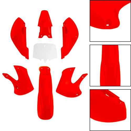 Injection ABS Plastic Bodywork Fairing Kit for kawasaki klx110 klx65 RM65 DRZ110 Red