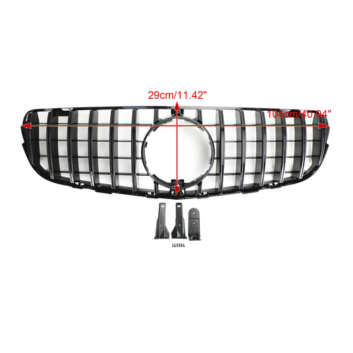 2015-2019 Mercedes Benz GLC X253 C253 Front Bumper Grille Grill Gloss Black Generic