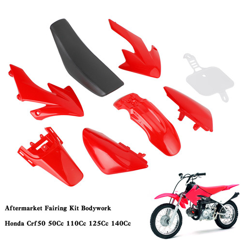 50Cc 110Cc 125Cc 140Cc Plastic 4-stroke Crf50 Pit Off-Road Bike Set Mudguard Seat