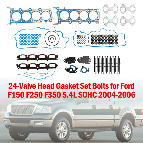 24-Valve Head Gasket Set Bolts for Ford F150 F250 F350 5.4L SOHC 2004-2006