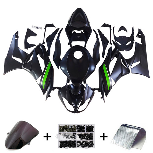 2009-2012 Kawasaki ZX6R 636 Injection Fairing Kit Bodywork Plastic ABS #120 Amotopart Fairing