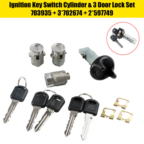 Ignition Switch Cylinder & 3 Door Lock Set W/2 Keys For Suburban Tahoe 98-1999 Generic