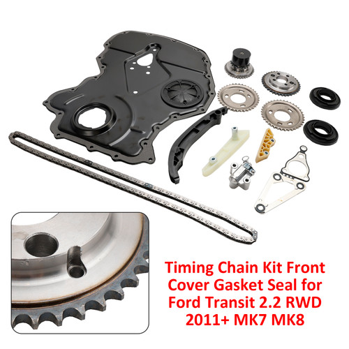 Timing Chain Kit Front Cover Gasket Seal for Ford Transit 2.2 RWD 2011+ MK7 MK8