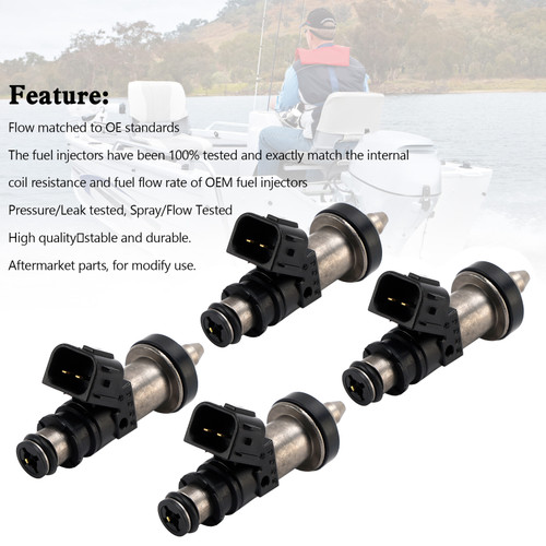 4PCS 16406-ZW5-000 Fuel Injectors For Honda Outboard MP7770 4 Stroke BF115-130HP Generic