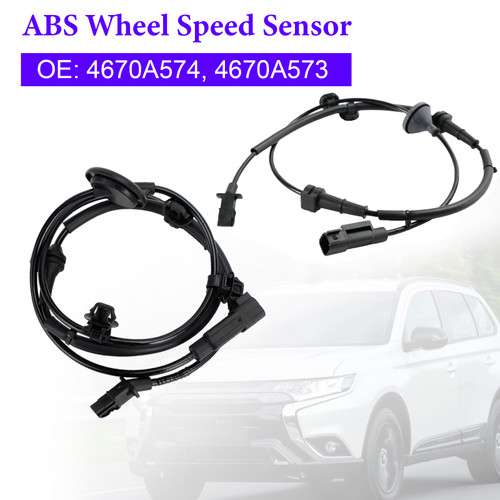 2Pcs Rear Left & Right ABS Speed Sensor For Mitsubishi Outlander III 2010-On Generic
