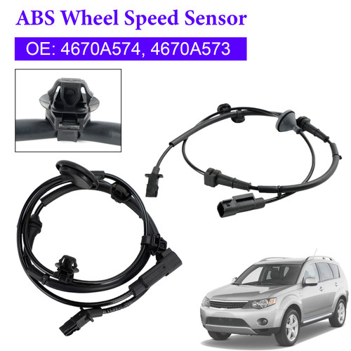 2Pcs Rear Left & Right ABS Speed Sensor For Mitsubishi Outlander III 2010-On Generic