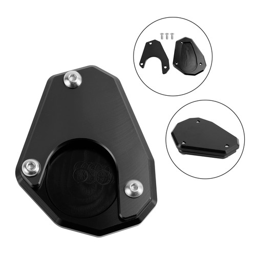 Motorcycle Kickstand Enlarge Plate Pad fit for Husqvarna norden 901 2022-2023 Black