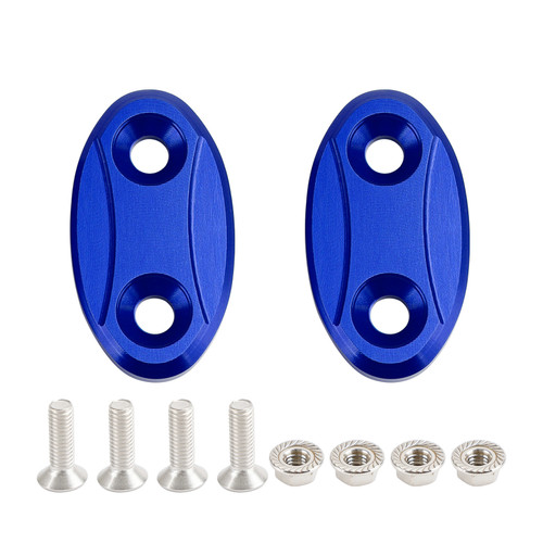 Red mirror delete blanking block off plates fits Kawasaki ZX-6R