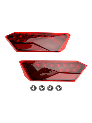 2412341 2412342 LED Tail Lights For Polaris RZR Turbo 1000 XP 900 S 2014-2019 Red Generic