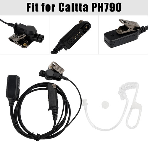 PH790-025A3 Acoustic Transparent Air Tube PTT Mic Headset Fit for Caltta PH790