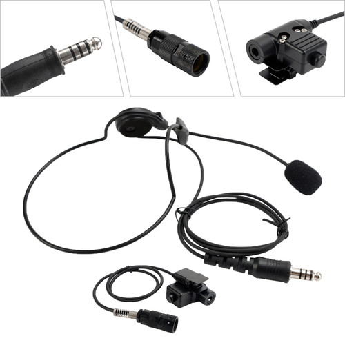 7.1-C7 Rear Mount Big Plug Tactical Headset For AN/PRC-152 AN/PRC-148 U329 Radio