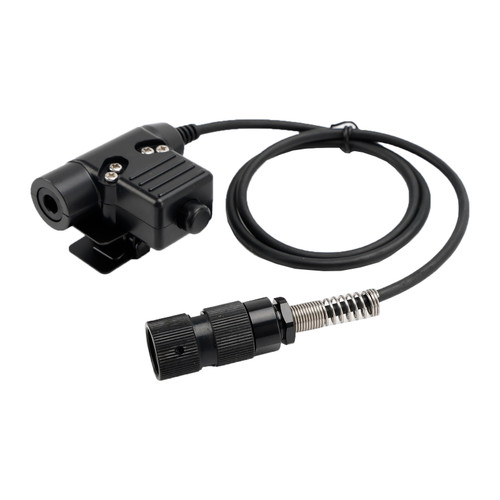 7.1-C7 Rear Mount Big Plug Tactical Headset For AN/PRC-152 AN/PRC-148 U329 Radio