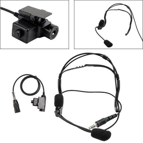 7.1-C8 Rear Mount Big Plug Tactical Headset For AN/PRC-152 AN/PRC-148 U329 Radio
