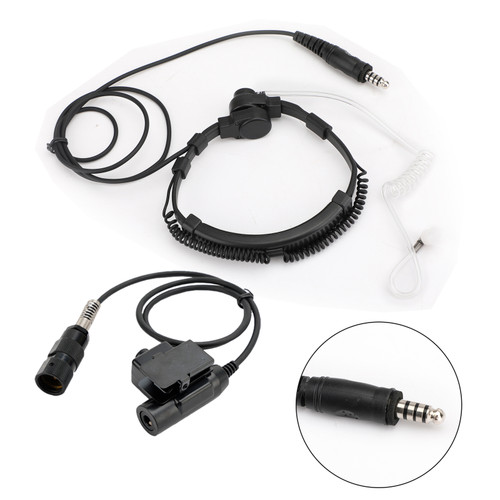 7.1mm Big Plug Tactical Throat Mic Headset For AN/PRC-152 AN/PRC-148 U329 Radio