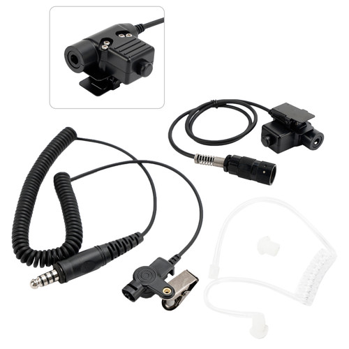 7.1-A3 Single Transparent Air Tube Headset For AN/PRC-152 AN/PRC-148 U329 Radio