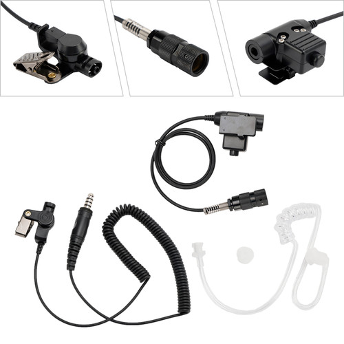 7.1-A3 Single Transparent Air Tube Headset For AN/PRC-152 AN/PRC-148 U329 Radio