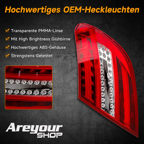 Right Tail Light 2049060604 For Mercedes Benz W204 C250 C300 C350 C63 2011-2014