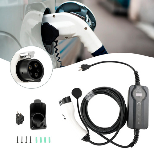 Electric Car Charger EV J1772 J1772A Home 100-240V 16A Adjustable 7Meter Level 2