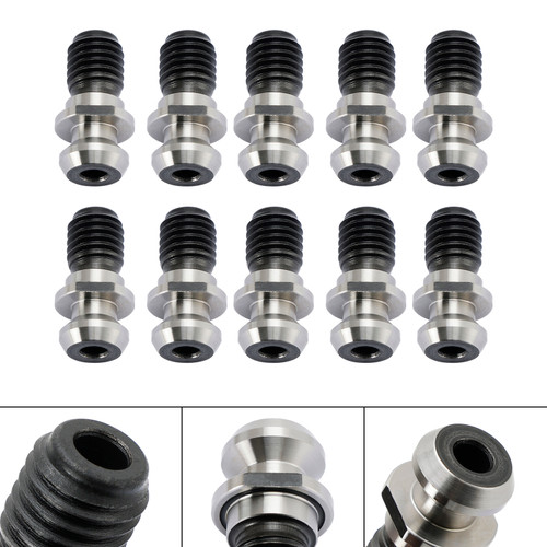 10Pcs CAT40 45 0.740" Coolant Pull Stud Retention Knob For Mazak Fadal Silver