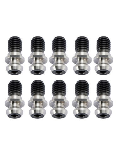 10Pcs CAT40 45 0.740" Coolant Pull Stud Retention Knob For Mazak Fadal Silver