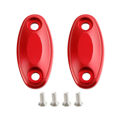 CNC Aluminum Red Mirror Block Off Plates For Honda CBR500R CBR600RR 2013-2020