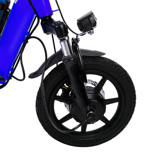 Three Wheel Electric Tricycle for Adults 3 Wheel Motorized Folding E-Bike Blue