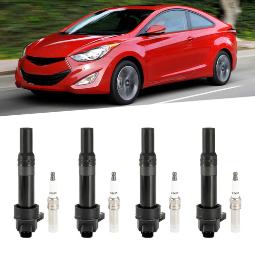 2014-2016 Kia Forte 4x Ignition Coil +Spark Plug UF651 Generic