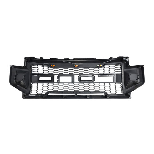 2021-2022 Ford F250 F350 F550 Raptor Style Front Bumper Grille With Letters Black Generic