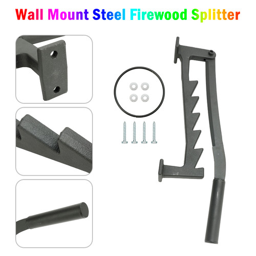 Wall Mount Steel Firewood Splitter Kindling Wood Cracker Cutting Tool for Home